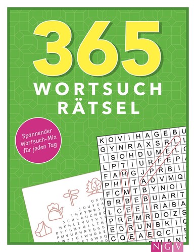 365 wortsuchrätsel spannender - wortsuchrätsel,